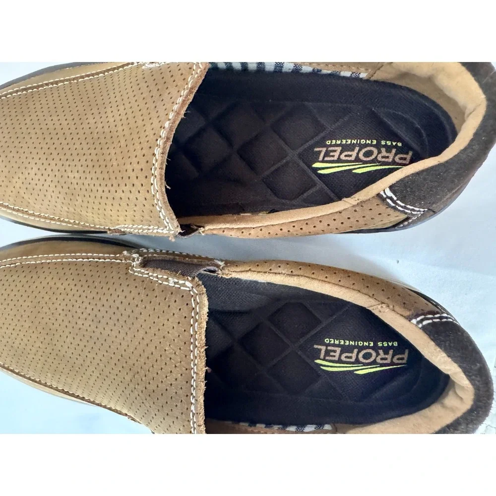 G.H. Bass Stride‎ Propel Lite Otto Suede Slip On Comfort Shoes Mens 7.5 M Camel